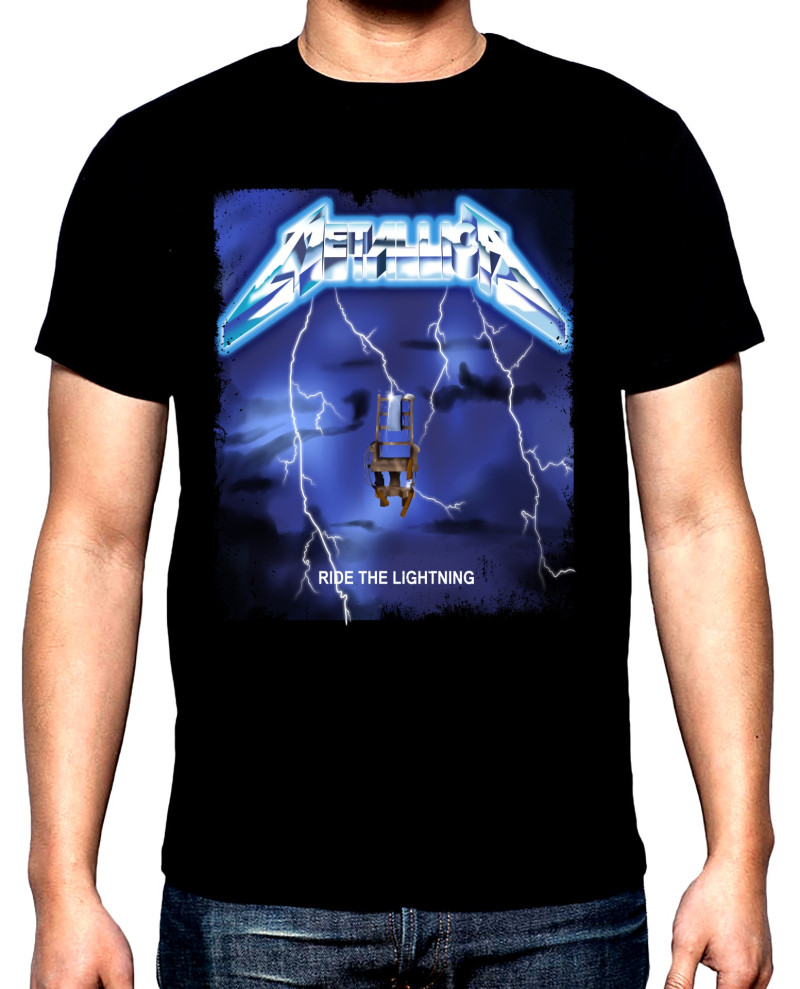 Тениски Metallica, Металика, Ride the lightning, мъжка тениска, 100% памук, S до 5XL